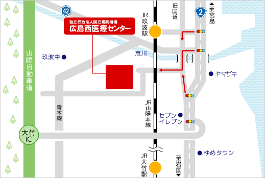 広島西医療センター地図